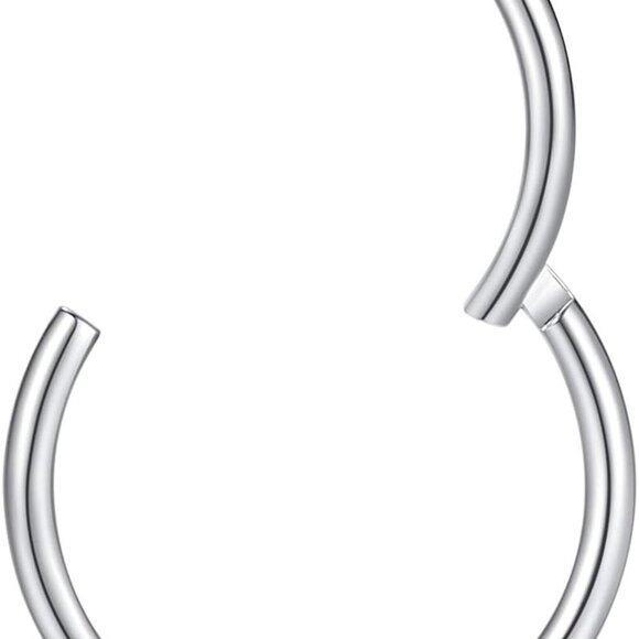 Hypoallergenic Surgical Steel Septum Nose Rings in Multiple Gauges and Colors, C - Picture 6 of 7